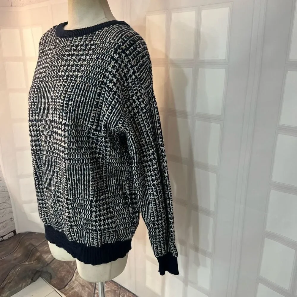Vintage Abercrombie & Fitch Multicolor Crew Neck 100% Cotton Sweater Large